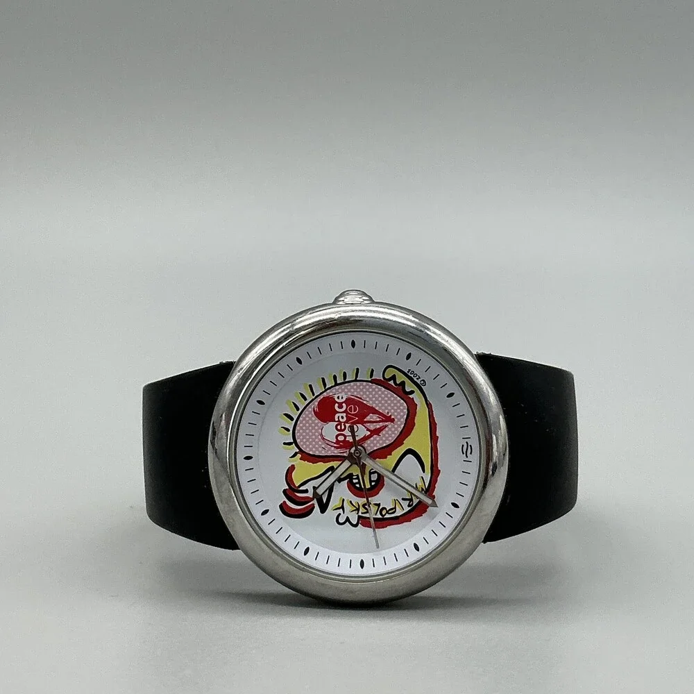 Fruitz by Philip Stein Peace Love Womens Watch 38mm Multicolor Dial New Battery